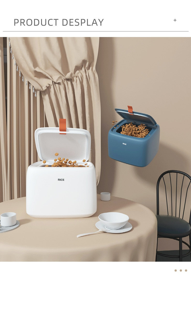 Pets Dog Cat Food Storage Container Dry Food Dispenser Puppy Dog Feeder Portable Food Container Feeder Pet supplies