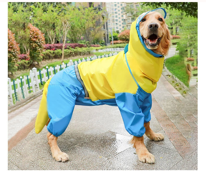 Hoopet Large Dog Raincoat Dog Clothes Transparent Raincoat Light Waterproof Coat Small Dog Raincoat