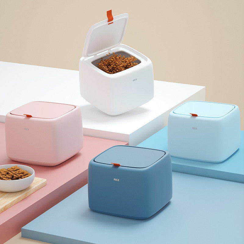 Pets Dog Cat Food Storage Container Dry Food Dispenser Puppy Dog Feeder Portable Food Container Feeder Pet supplies