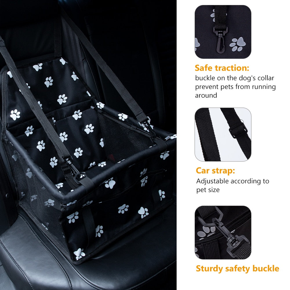 Pet Carrier Dog Car Seat Cover Pad Carry House Cat Puppy Bag Car Travel Folding Hammock Waterproof Dog Bag Basket Pet Carriers