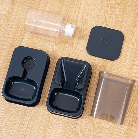 Plastic Dog Feeder with Drinker