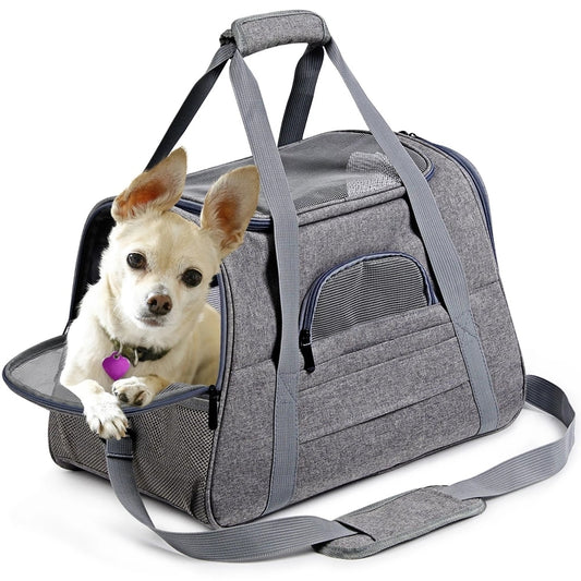 Dog Carrier Bag Portable Dog Backpack With Mesh Window Airline Approved Small Pet Transport Bag Carrier For Dogs