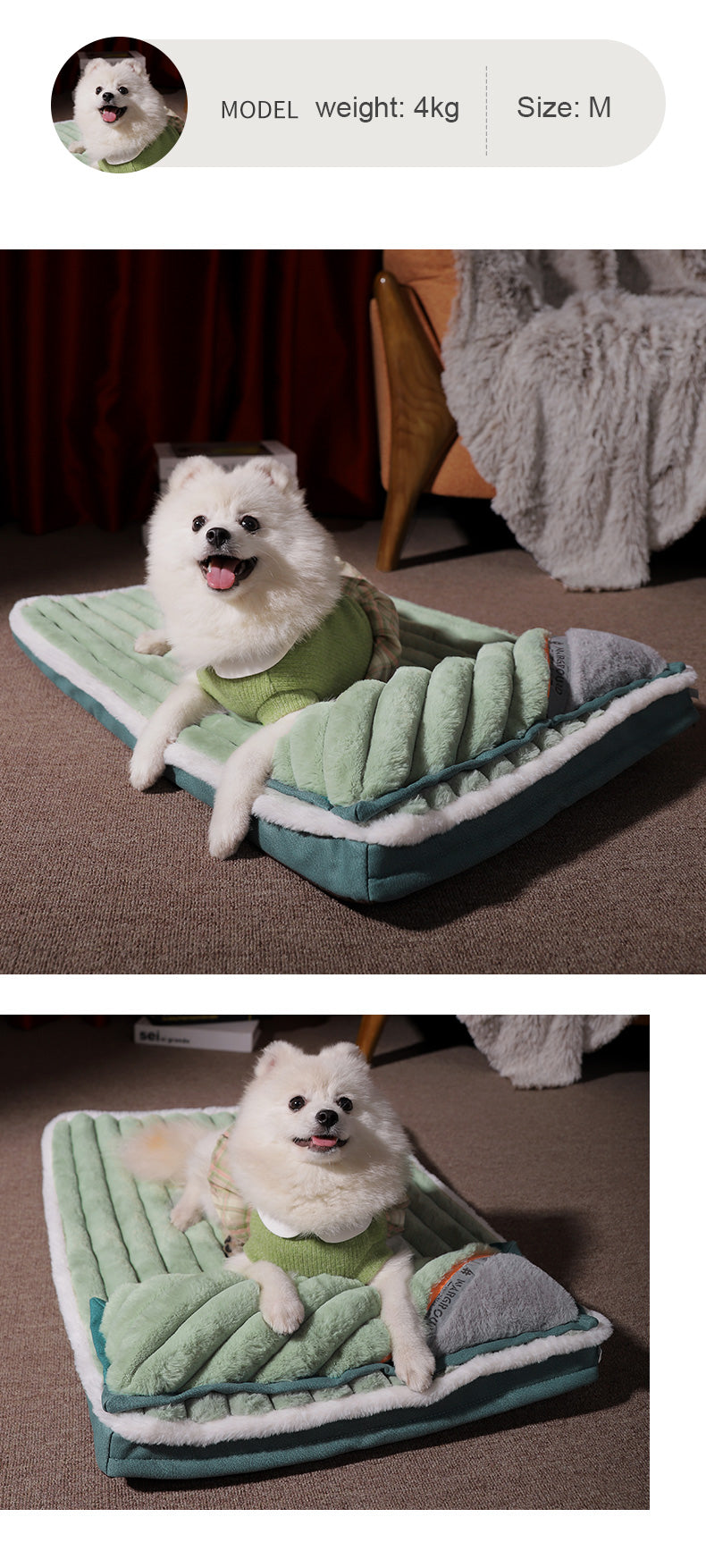 HOOPET Dog Bed Padded Cushion for Small & Big Dogs Sleeping Bed.