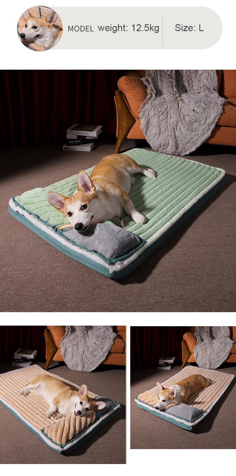 HOOPET Dog Bed Padded Cushion for Small & Big Dogs Sleeping Bed.