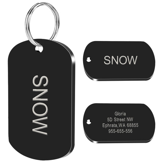 Military Dog ID Tag Stainless Steel Dogs Tags Custom Personalized ID Tag Free Engraved Pet Name Address Phone Number  2 Size M L
