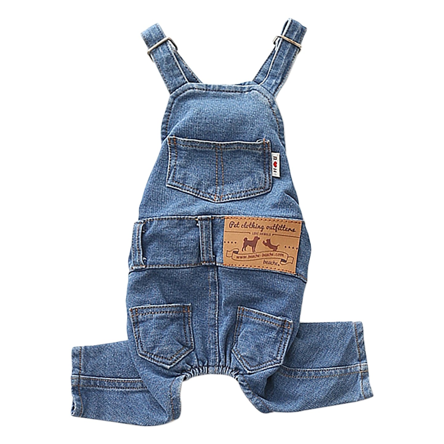 Pet Denim Jumpsuit for all size dogs.
