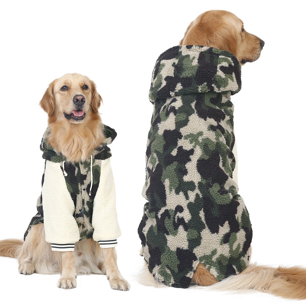Winter Dog Clothes For Medium Large Big Dogs Golden Retriever Warm Down Jacket 2019 Thickened Camouflage Dog Coat Pets Clothing