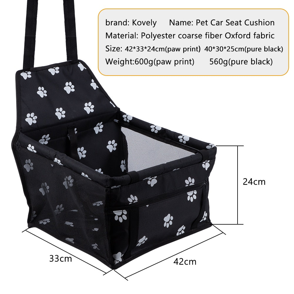 Pet Carrier Dog Car Seat Cover Pad Carry House Cat Puppy Bag Car Travel Folding Hammock Waterproof Dog Bag Basket Pet Carriers