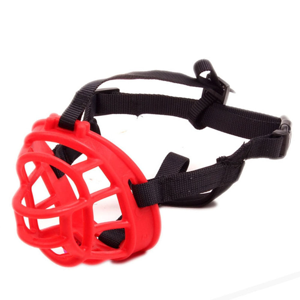 Adjustable Dog Muzzle Soft Silicone Breathable Strong Basket Small Medium-Large X-Large Dogs.