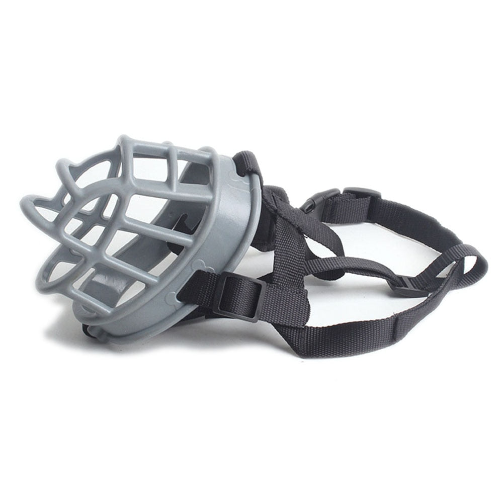 Adjustable Dog Muzzle Soft Silicone Breathable Strong Basket Small Medium-Large X-Large Dogs.