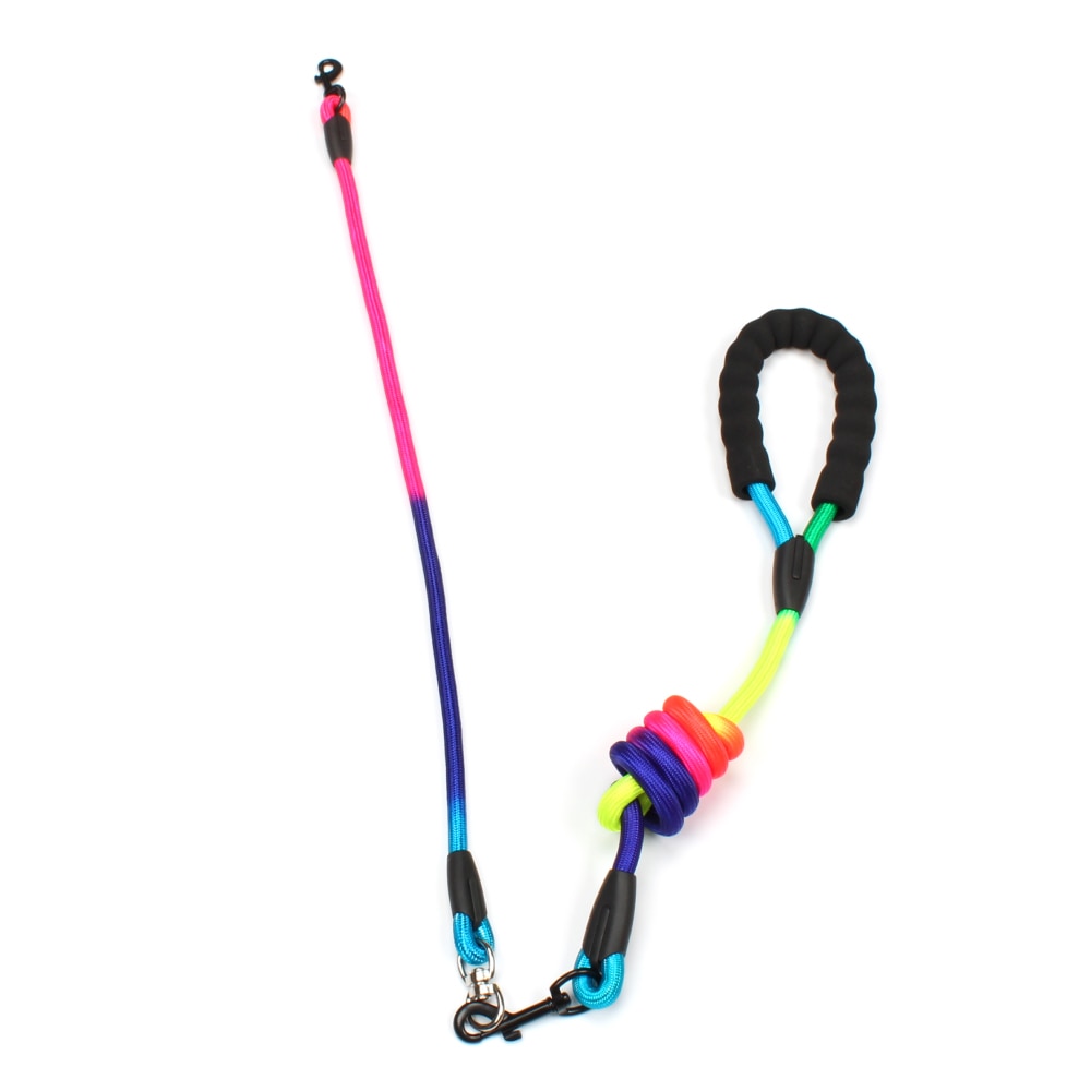 New Rainbow Multi Dogs Leash Nylon Detachable for all size dogs.