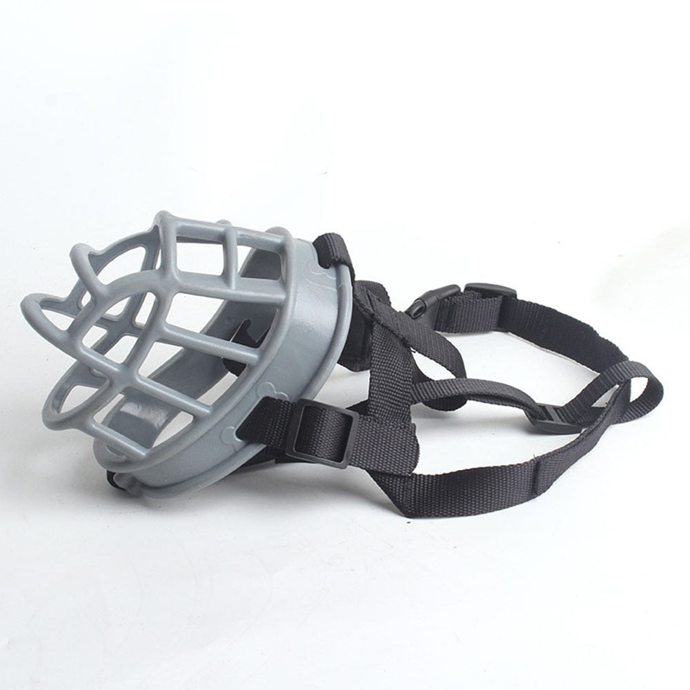 Adjustable Dog Muzzle Soft Silicone Breathable Strong Basket Small Medium-Large X-Large Dogs.