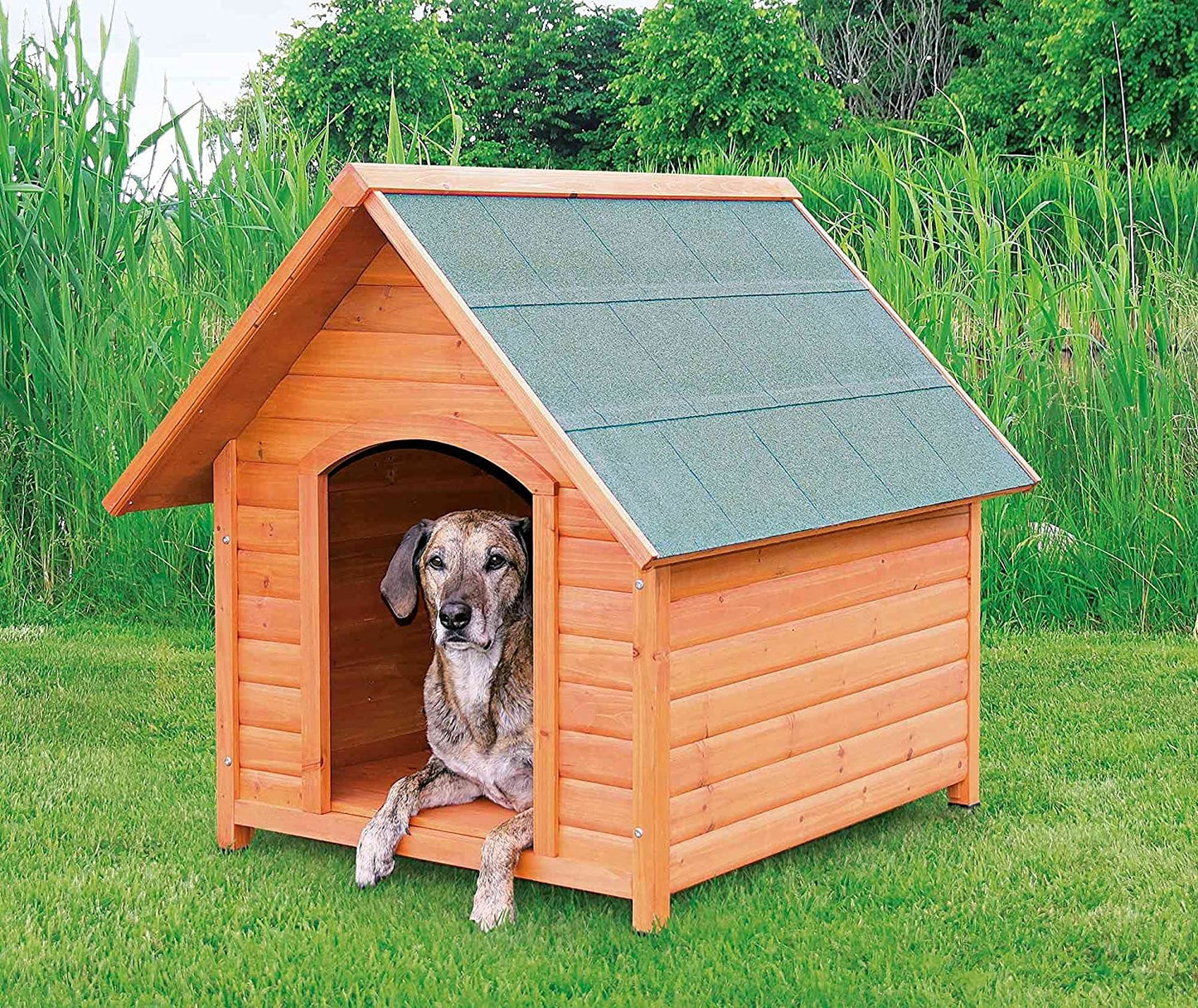Natura Cottage Doghouse S, M, L, XL outdoor wooden doghouse.