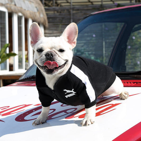 FRENCH BULLLY WARM FLEECE ZIPPER DOG JACKET