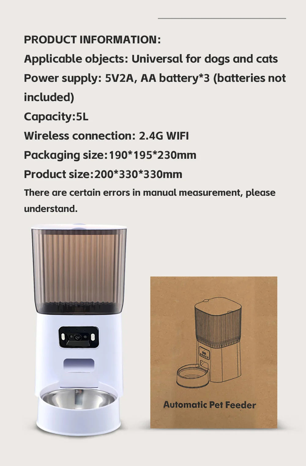 Automatic 5L Dog Feeder