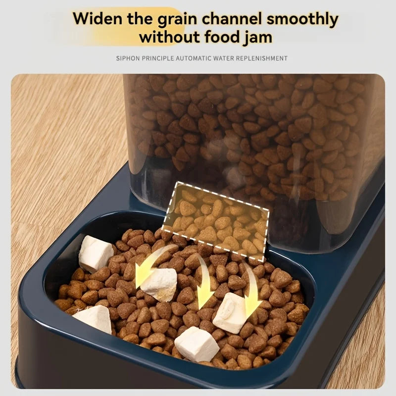 Plastic Dog Feeder with Drinker