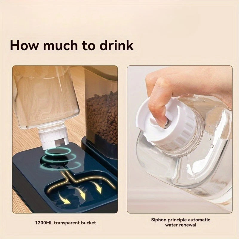 Plastic Dog Feeder with Drinker