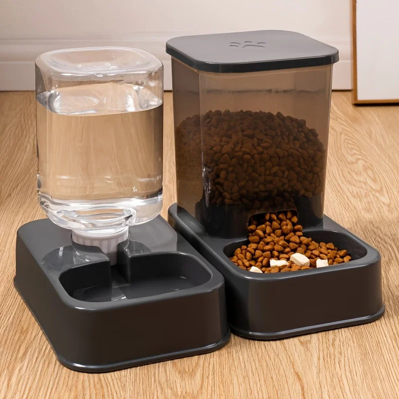 Plastic Dog Feeder with Drinker