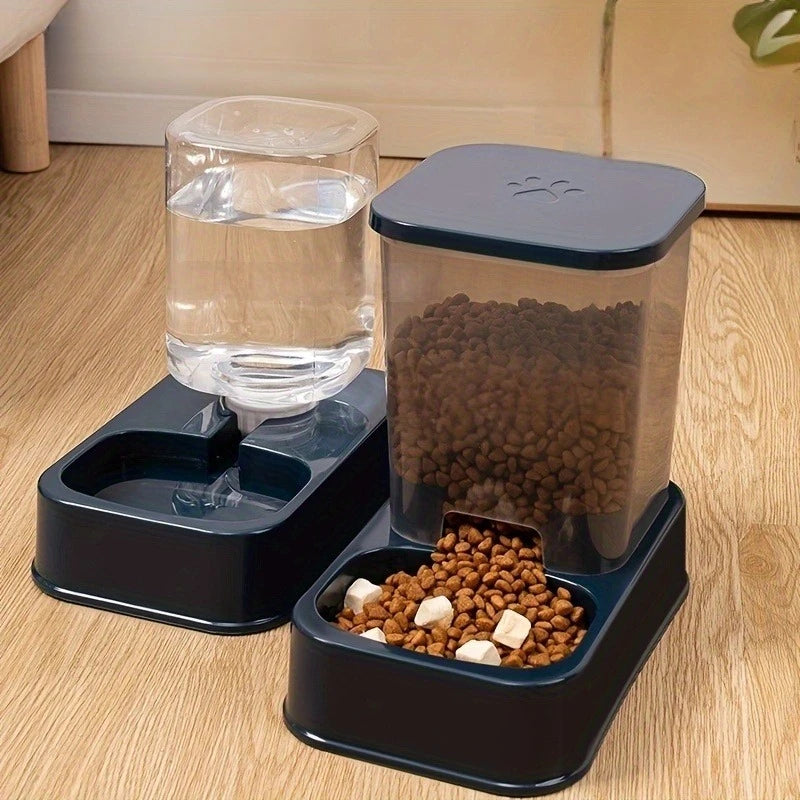 Plastic Dog Feeder with Drinker