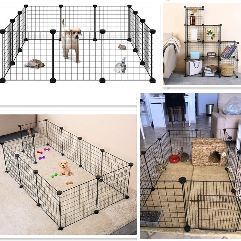 Foldable Pet Playpen Iron Fence Puppy Kennel House Exercise Training for Puppys.