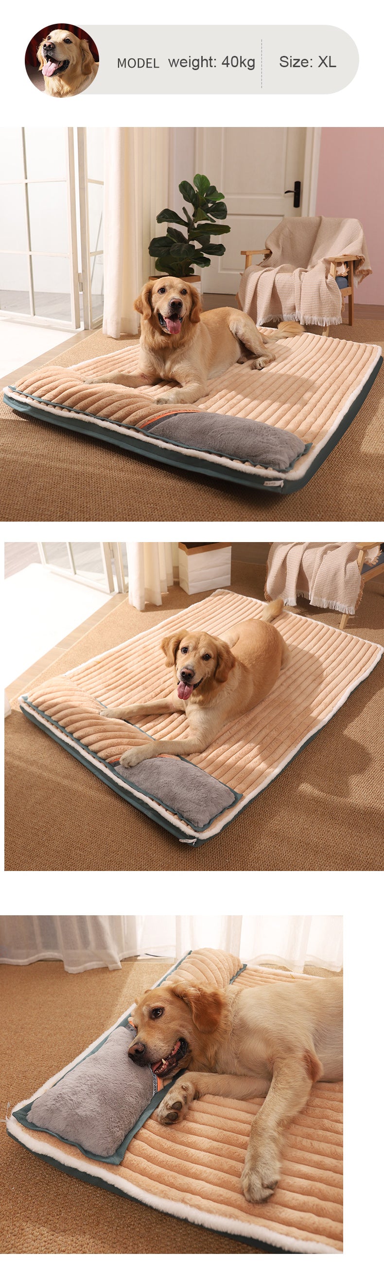 HOOPET Dog Bed Padded Cushion for Small & Big Dogs Sleeping Bed.