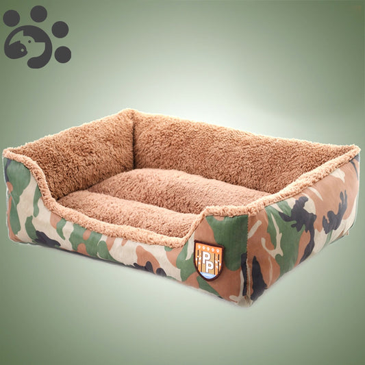 Big Large Hot Dog Bed for Large Medium Small Dogs Camo Plush Dog Bed House Baskets Mat Pet Beds for Dogs Cats Pet Prducts