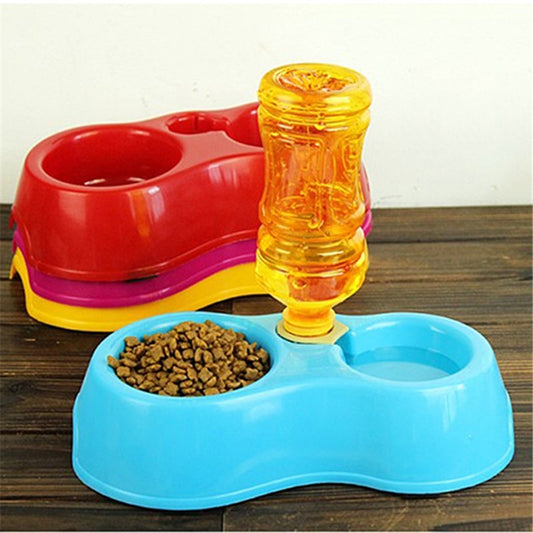 Dual Port Dog Automatic Water Dispenser Feeder Utensils Bowl Cat Drinking Fountain Food Dish Pet Bowl Cats Pet Dogs Pet Feeder