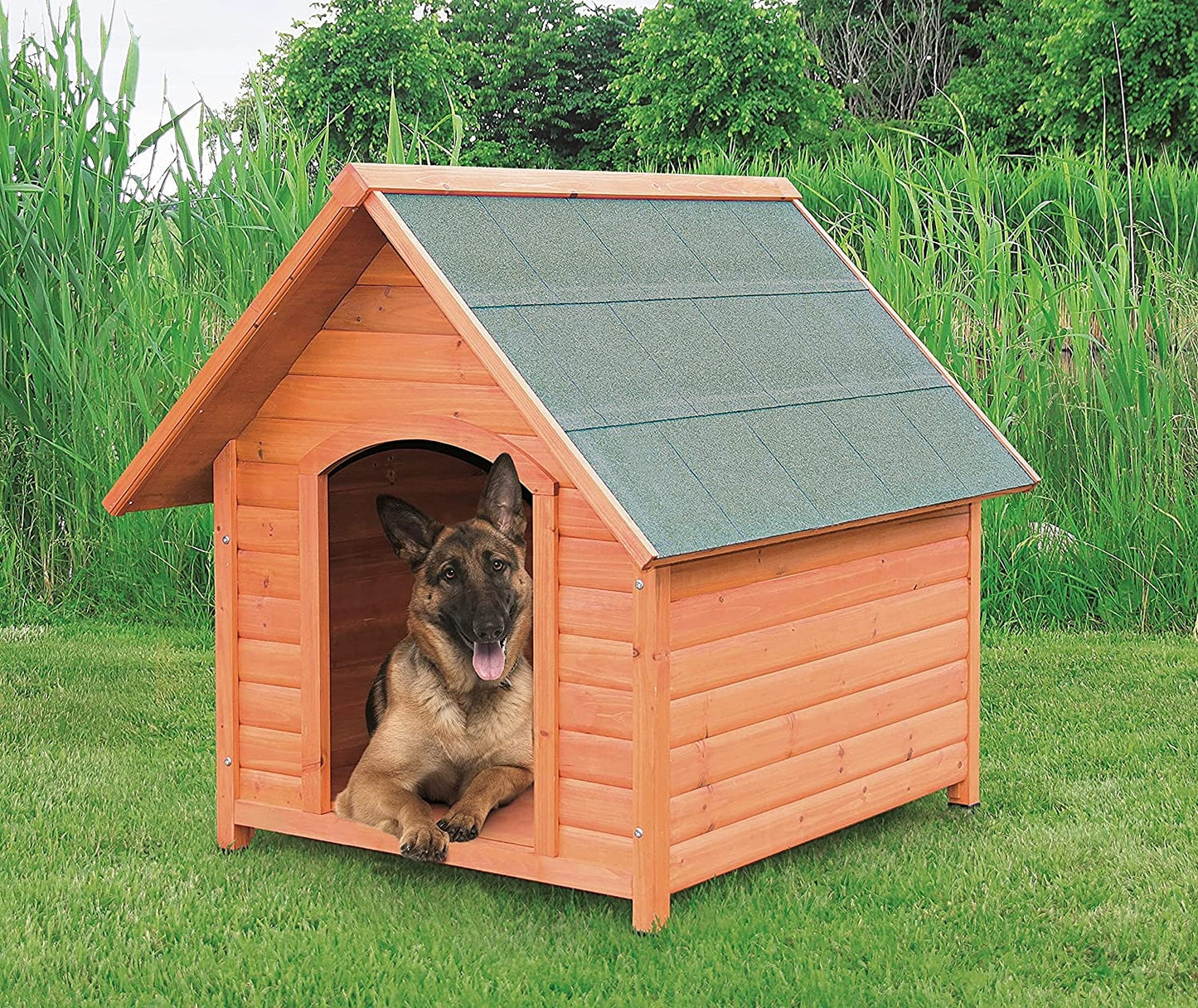 Natura Cottage Doghouse S, M, L, XL outdoor wooden doghouse.
