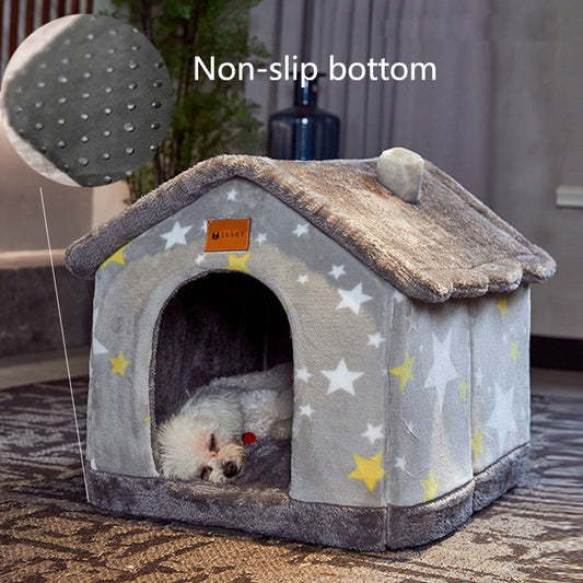 Pet Products Basket Pets Puppy Cave Sofa Foldable Doghouse Kennel Bed Mat for Small Medium Dogs