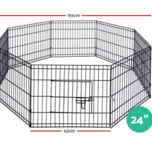 Alternative view of Pet Pet Dog Playpen 24" 8 Panel Puppy Exercise Cage Enclosure Fence