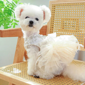 Alternative view of White Bridal Dog Wedding Dress