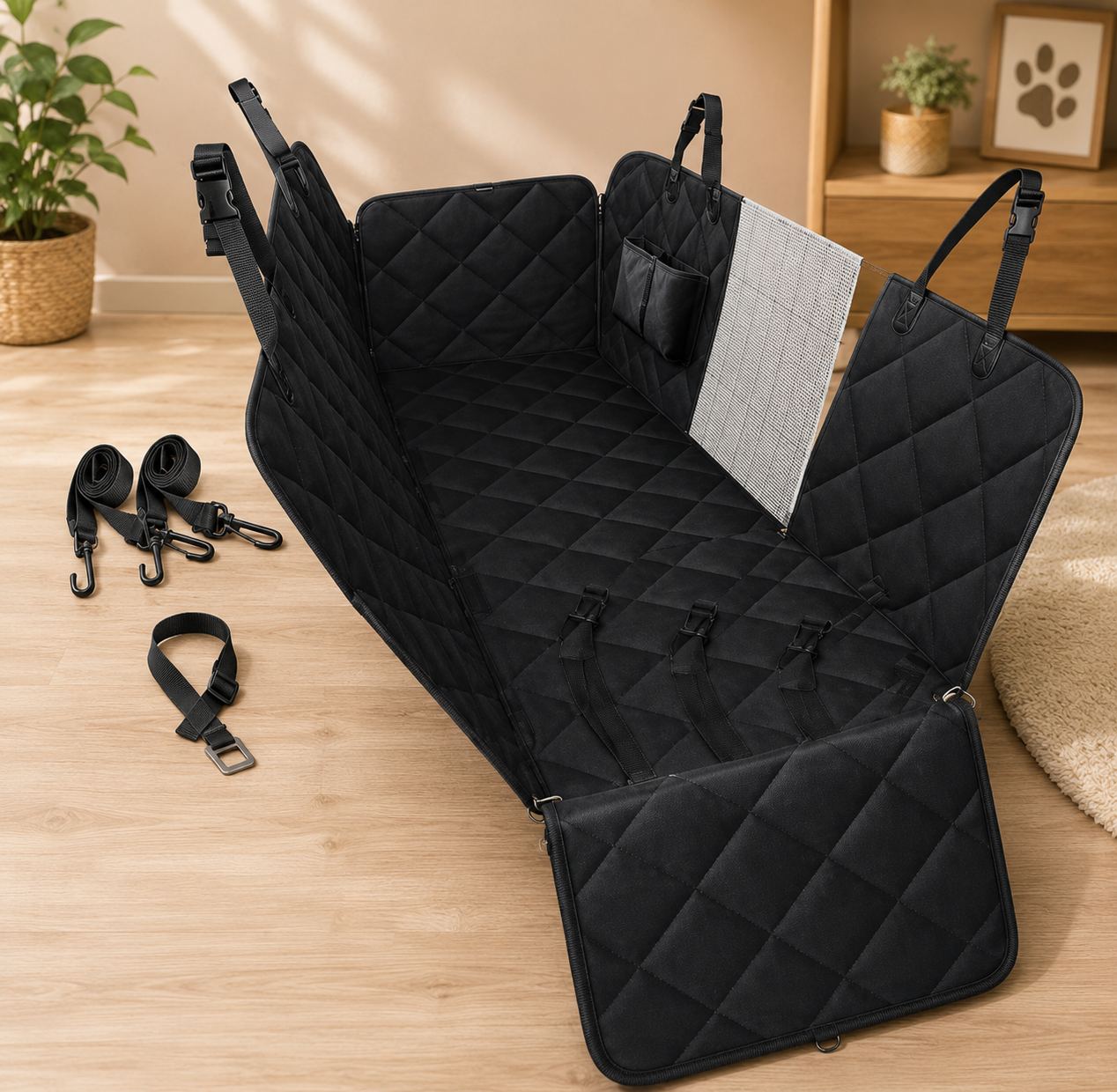 Premium Pet Car Seat Cover Hammock NonSlip Protector Mat Waterproof Cat Dog Back