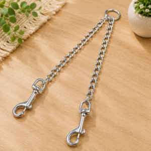 Double Dog Leash - Stainless Steel