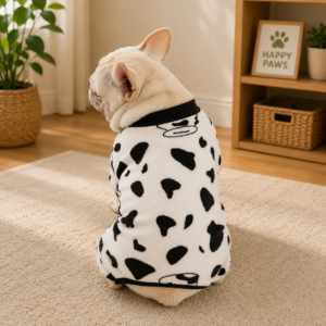 Cosy, warm dog fleece - Cow Print